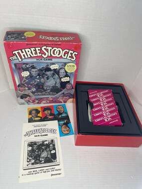 1986 The Three Stooges VCR Gallery of Games Board Game by Pressman